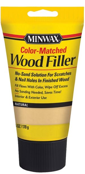 Minwax 448520000 Wood Filler, Solid, Natural, 6 oz Tube