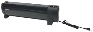 PowerZone DL12C Baseboard Heater, 12.5 A, 120 V, 750/1500 W, 5118.2 Btu Heating, 2-Heating Stage, Black