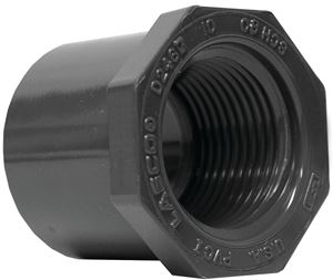 Lasco 838211BC Reducing Bushing, 1-1/2 x 1 in, Spigot x Female, PVC, SCH 80 Schedule