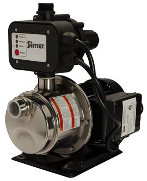 Simer 4075SS-01 Heavy-Duty Utility Pump, 7.2 A, 120 V, 3/4 hp, 1 in Outlet, 24 gpm, Stainless Steel