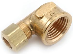 Anderson Metals 750070-0606 Tube Elbow, 3/8 in, 90 deg Angle, Brass, 200 psi Pressure, Pack of 5