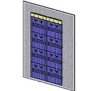 Irwin 4935000 Display Blue Wall, 4 ft W, 4 ft H, 4 ft L, Plastic