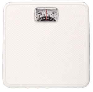 Taylor 20004014EXP Bathroom Scale, 300 lb Capacity, Analog Display, Steel Housing Material, White, 10-1/2 in OAW