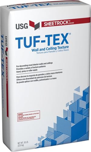 USG 540901 Wall and Ceiling Texture, Powder, Low to Odorless, Gray/Off-White, 50 lb Bag