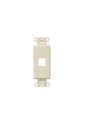 Leviton 41641-00I Wallplate Insert, 2-39/64 in L, 1.29 in W, 1 -Gang, Plastic, Ivory