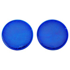 Hy-Ko CDRF-4B Carded Reflector, 9.63 in L Post, Blue Reflector, Pack of 12