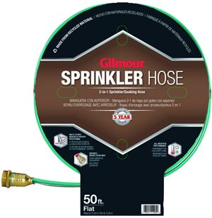 Gilmour Mfg 871421-1001 Garden Sprinkler Hose, 50 ft L, Vinyl