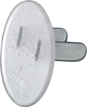 Leviton C20-12777-000 Safety Outlet Cap, Electrical, Plastic, Clear, For: Straight Blade Wiring Devices