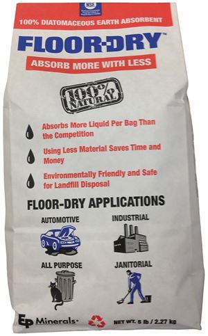 Floor-Dry 9805 All-Purpose Granular Absorbent, 5 lb Bag, Solid, Odorless