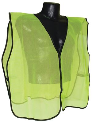 Radians SVG Non-Rated Safety Vest, One-Size, Polyester, Green/Silver, Hook-and-Loop
