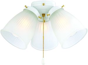 Boston Harbor CF-3FLK-WH Ceiling Fan Light Kit, Frosted Glass, White, White