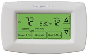 Honeywell RTH7600D1030/E1 Programmable Thermostat, Backlit Touch Screen Display, White