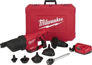 Milwaukee 2572B-21 Drain Cleaning Air Gun Kit, Battery