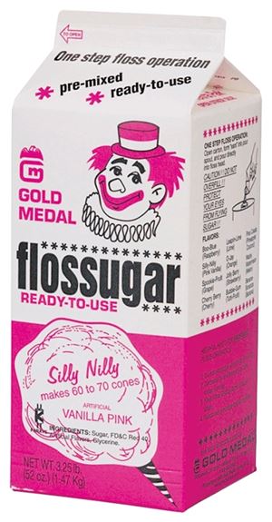 Gold Medal 3202 Cotton Candy, Silly Nilly Flavor, 3.25 lb Carton, Pack of 6