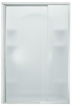 Sterling 1500D-48S Shower Door, Tempered Glass, Textured Glass, Framed Frame, Aluminum Frame