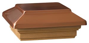 Deckorators Victoria 207003 Post Cap, 5-5/8 in L, 5-5/8 in W, Copper