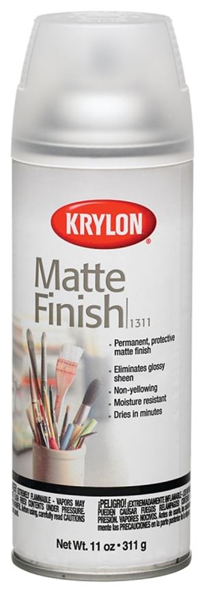 Krylon K01311007 Spray Paint, Matte, Clear, 11 oz, Can