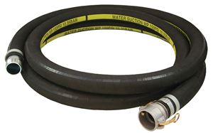 Abbott Rubber 1210-2000-20-CN Water Suction Hose, 2 in ID, 20 ft L, Camlock Female x MNPT, EPDM Rubber