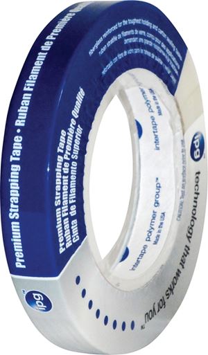 IPG 9717 Strapping Tape, 60 yd L, 1.41 in W, Polypropylene Backing, Natural
