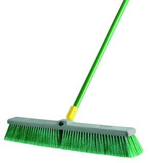 Quickie 00538 Push Broom, 24 in Sweep Face, Polypropylene Bristle, Steel Handle