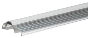 Frost King ST26HRA Top Threshold, 1 in H, 36 in L, 3 in W, Aluminum/Vinyl, Silver