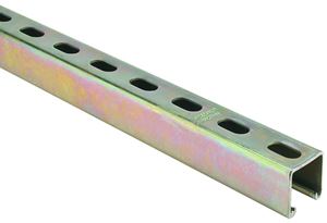 SuperStrut ZA1200HS 4 Conduit Strut Channel, Steel, Gold, Galvanized