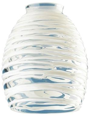 Westinghouse 8131400 Light Shade, Tapered Barrel, Glass, Clear/White