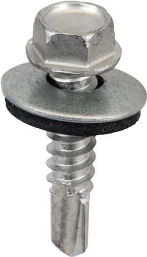 Acorn International SW-MM121G250 Screw, #12 Thread, Hex Drive, Self-Drilling, Self-Tapping Point, Galvanized Steel, 250/BAG