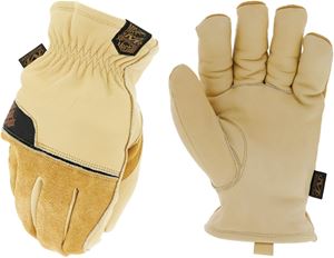 Mechanix Wear Durahide Series CWKLD-75-010 Winter Gloves, Men's, L, 12-13/32 in L, Keystone Thumb, Elastic Cuff, Brown