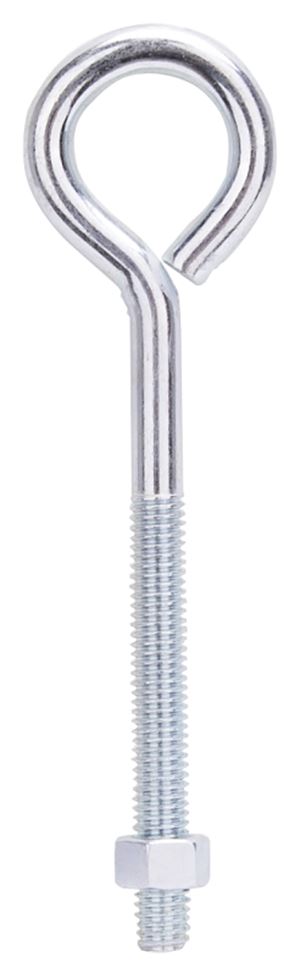 ProSource LR286 Eye Bolt, 3/8 in Thread, Machine Thread, 3 in L Thread, 1-5/8 in Dia Eye, 292 lb Working Load, Steel, Pack of 10