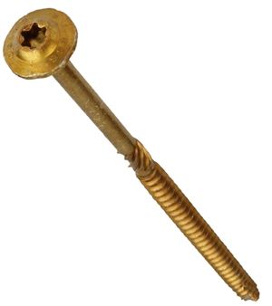 GRK Fasteners RSS 11137 Structural Screw, 3-1/8 in L, W-Cut Thread, Washer Head, Recessed Star Drive, Zip-Tip Point