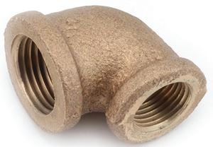 Anderson Metals 738105-0602 Reducing Pipe Elbow, 3/8 x 1/8 in, FIP, 90 deg Angle, Brass, 200 psi Pressure