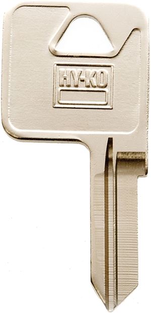 Hy-Ko 11010TM12 Key Blank, Brass, Nickel, For: Trimark Cabinet, House Locks and Padlocks, Pack of 10