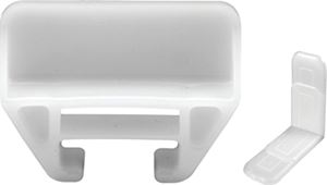 Prime-Line R 7221 Drawer Track Guides and Glides, Plastic/Polyethylene, White, Pack of 6