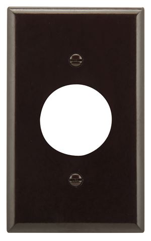 Eaton Wiring Devices 2131B-BOX Single Receptacle Wallplate, 4-1/2 in L, 2-3/4 in W, 1 -Gang, Thermoset, Brown