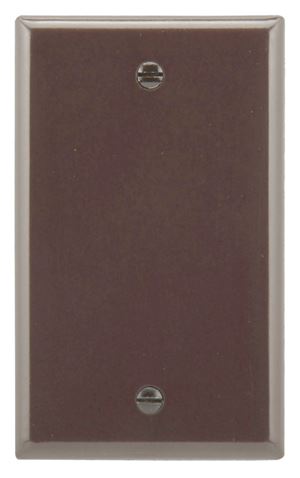Eaton Cooper Wiring 2129 2129B-BOX Wallplate, 3-1/2 in L, 5-1/4 in W, 1/4 in Thick, 1 -Gang, Thermoset, Brown, Pack of 25