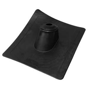 Duraflo 551144BL Roof Flashing, 18.08 in OAL, 16.3 in OAW, Plastic