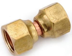 Anderson Metals 754070-06 Adapter, 3/8 in, Female Flare, Brass, Pack of 5