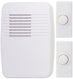 Heath Zenith SL-7367-02 Doorbell Kit, Ding, Ding-Dong, Westminster Tone, 75 dB, White