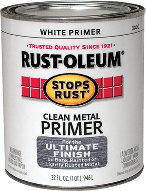 Rust-Oleum 7780502 Primer, Flat, White, 1 qt