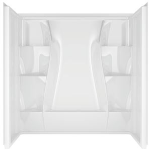 Delta 40044 Bathtub Wall Set, 32-1/2 in L, 60 in W, 60.38 in H, Procrylic, Stud Installation, White