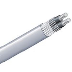 Southwire 2/2/2AX500 Service Entrance Cable, 3 -Conductor, Aluminum Conductor, PVC Insulation, Gray Sheath, 600 V