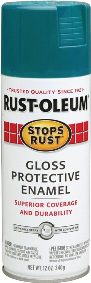 Rust-Oleum 277239 Rust Preventative Spray Paint, Gloss, Lagoon, 12 oz, Can