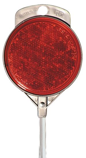 Hy-Ko DM100R48 Driveway Marker, Aluminum Post, Red Reflector, Pack of 24