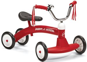 Radio Flyer 20 Tricycle, 1 to 3 years, Steel Frame, 5-1/2 in Front Wheel, Red, Pack of 2