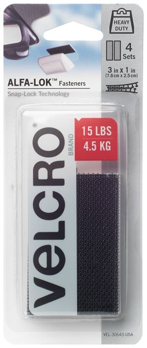 VELCRO Brand VEL-30643-USA Fastening Strip, 3 in L, Plastic