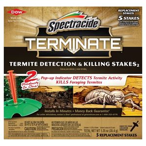 Spectracide HG-96116 Termite Detection and Killing Stake, Solid, Odorless, Brown/Tan