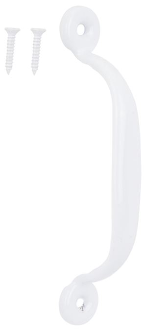 ProSource 20914PHB-PS Door Pull, 3/4 in W, 4-3/4 in D, 1-3/16 in H, Steel, White