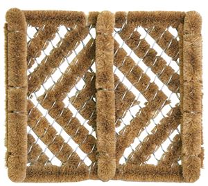 Fanmats 58778 Boot/Shoe Scraper Mat, 14 in L, 12 in W, Adirondack Boot Buck Pattern, Natural Coir Surface, Brown