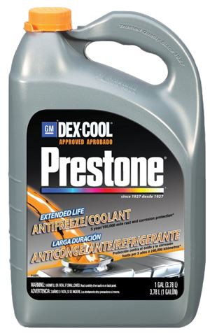 Prestone Dex-Cool AF-888P Anti-Freeze and Coolant Concentrate, 1 gal, Orange, Pack of 6